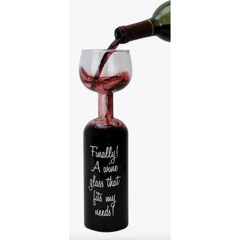 MEGA BOTTIGLIA DI CALICE DA VINO, BIANCO E ROSSO, IN REGALO