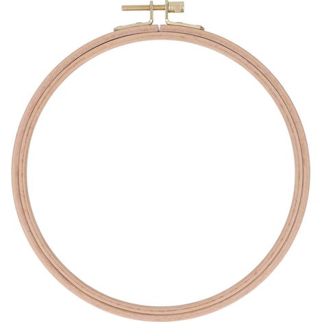 Cadre de Broderie en Bois Diamètre 18cm - Cercle à Point de Croix, Forte Adhérence et Couleurs Résistantes pour DIY Couture et Broderie (1/5)
