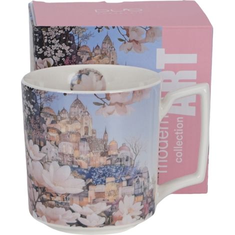 Porzellanbecher XXL 750 ml Stadt der Magnolien - Modern (1/4)
