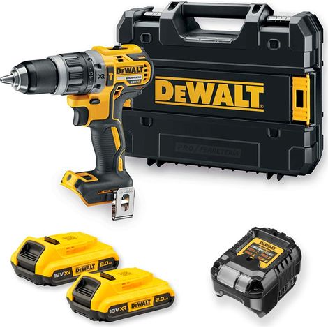 Taladro Percutor DeWALT DCD796D2T-7 (2 x 2,0 Ah + DCB107 + TSTAK II)