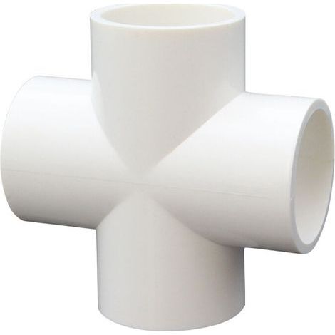 [NEVER USED] 10 Pieces 4 Way PVC Cross for Building Heavy Duty Greenhouse Frame Furniture Connectors 20mm (1/4)