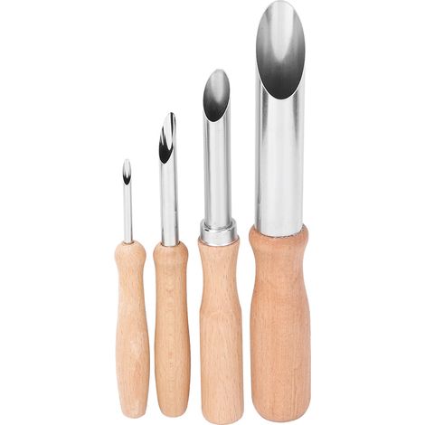 4 outils de poterie pour percer, couper et sculpter l'argile - lot de 4 pièces, coupe-boue à trous ronds, outils de céramique pour modelage (1/5)