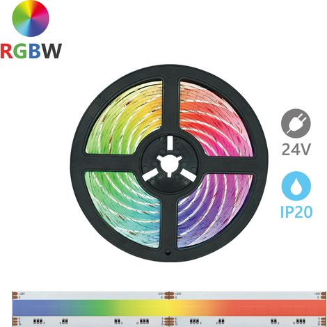 Bande LED Alcapower RGBW COB 24V 16W/m 896 LED/m IP20 5 mètres, rendu des couleurs élevé CRI 90 et lumière blanche naturelle 4000K pour intérieur (1/3)