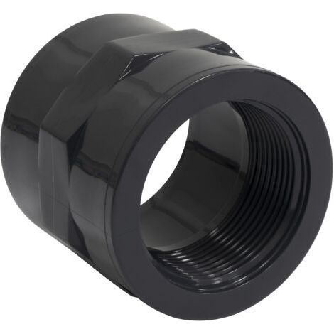 C63278 - Mamelon/manchon mixte taraudé femelle à coller Ø50mm-femelle à visser 1 1/2'' - raccord pression de tuyaux 10 bars - embout mixte - en plastique