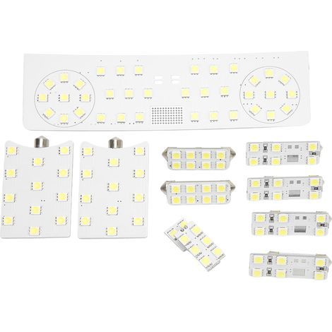 Lot de 10 Lampes LED Intérieures Voiture SMD 108LEDs Blanc 8000LM Plafonnier de Lecture pour MK6 2011-2018 (1/5)