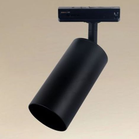 Trade Shop - Faretto Faro A Cilindro Attacco Gu10 Per Binario Track Nero Ip20 Da Interni 00724 - (1/3)
