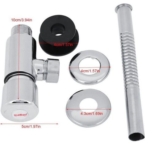 Robinet Chasse Urinoir Zinc-1, Laiton,Standard, Renforcé Bidet T Adaptateur Arrêt, Accessoire Salle Bain Aucunely (1/5)