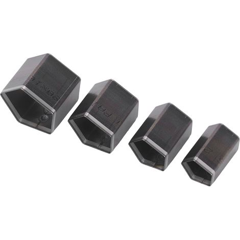 4Pcs Poinçon de Découpe Pentagone en Acier Allié, Gabarit de Perçage pour Cuir, Moule de Découpe DIY Artisanat (1/5)