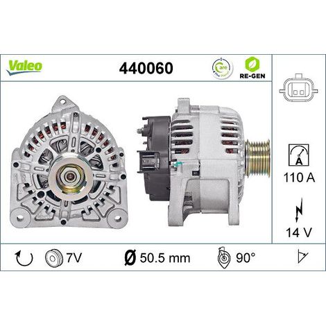 Alternateur VALEO 440060 RENAULT 7711368602 8200410671 8200667610