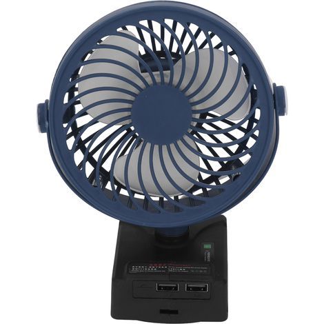 Ventilateur sans fil sur batterie lithium 2 vitesses angle réglable 21V portable pour camping extérieur voyage (1/5)