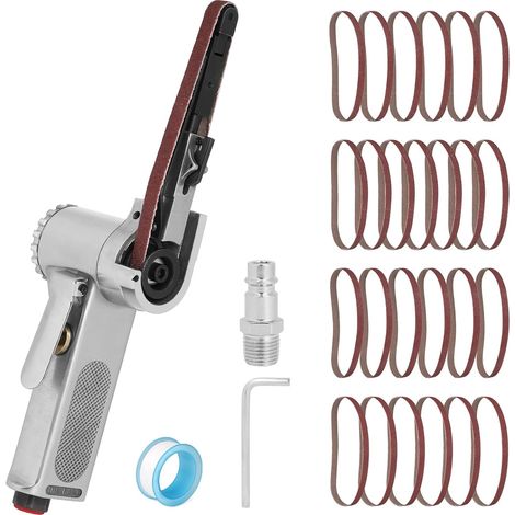 Ponceuse à Bande Pneumatique 16000 Tr/Min avec 25 Bandes 10mm (1/5)