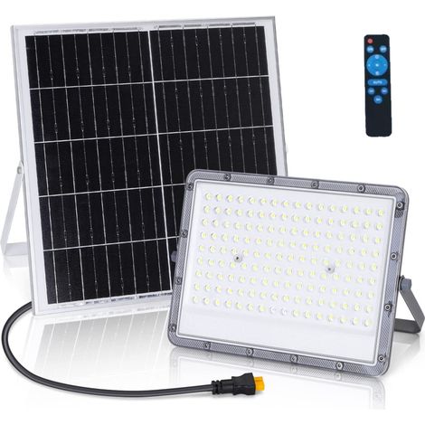 Projecteur Solaire Led 200 W Avec Télécommande Ip65, Lumière Blanche Froide 6 500 K, Fso-200 (1/5)