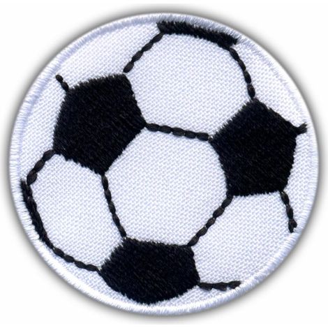 Écusson de football Patchion - Ballon de soccer - Dos auto-adhésif - Écusson/badge/emblème brodé