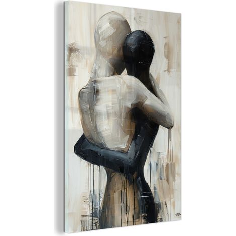 TABLEAU EN PLEXIGLAS Abstrait - Amour - Noir et blanc - Moderne Décoration Chambre 40x60 (1/5)