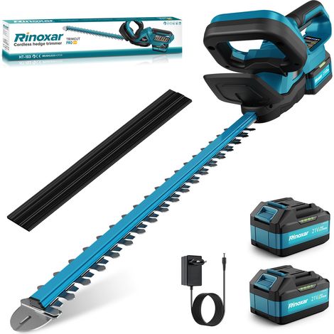 Tagliasiepi senza fili 21V/8000mAh - Motore brushless 600W - Lama 52cm, taglio Ø15mm - Precisione