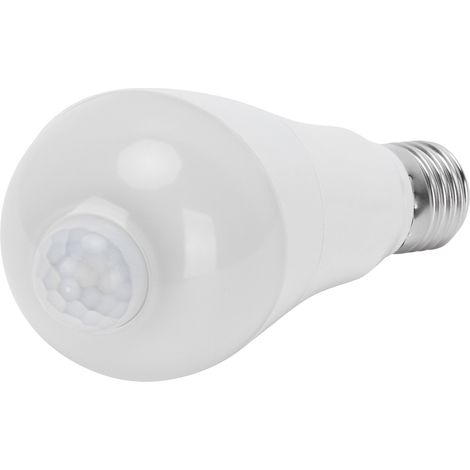 Ampoule LED E27 à détecteur de présence 7W, 7W, à induction, pour couloir ou balcon, 85-265V, lumière blanche pure (1/5)