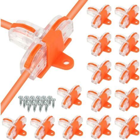 16PCS Borne Connexion Electrique Type T Connecteur de Fil Compact, Conducteur Compact Fil Connecteurs Ressort Bornier Connexion Electrique (1/5)
