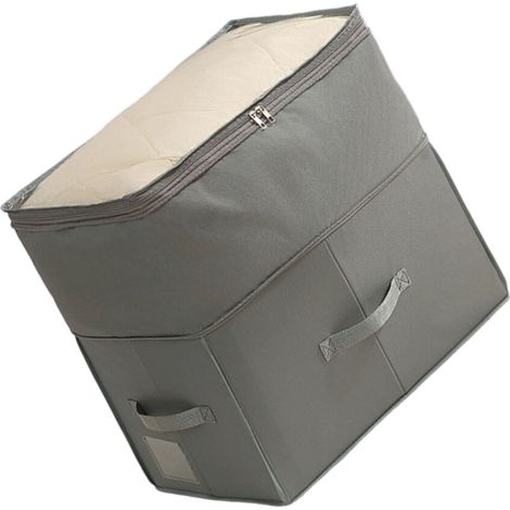Contenitore antipolvere pieghevole - grigio. Quattro scatole quadrate. (1/2)