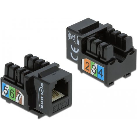 Delock Conector RJ12 para mÃ³dulo Keystone  LSA Cat.3 UTP negro