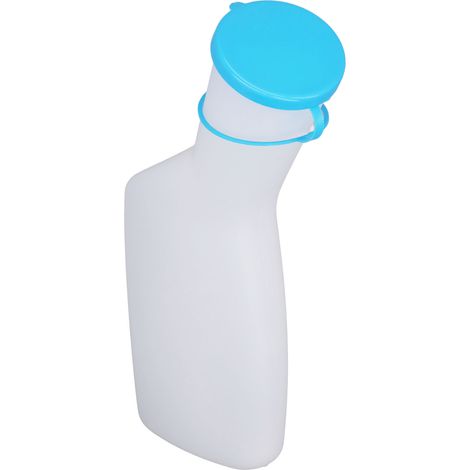 Bouteille urinaire anti-fuite grande capacité, portable, pour homme et femme, idéale pour les voyages et l'hôpital (1000 ml). (1/5)