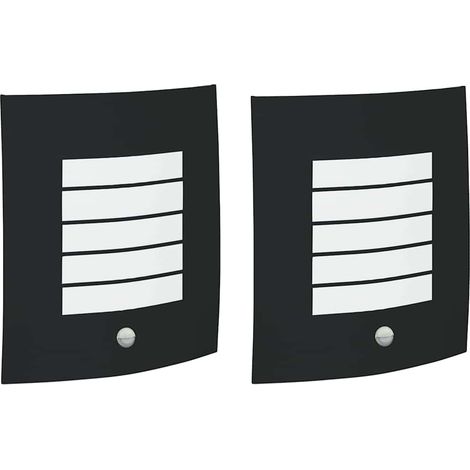 Appliques murales extérieures 2 pcs Noir 23,5 x 10,5 x 26 cm CFW216977 (1/5)