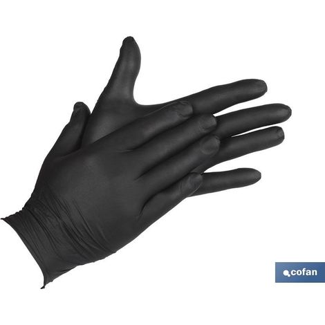Caja 100 unidades Guantes De Nitrilo Negro T - XL