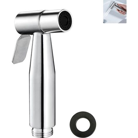 1 Kit Douchette Bidet,Acier Inoxydable,Contrôle Pression,Eau,Raccord 1/2 Pouces,Salle de Bain,Maison (1/5)
