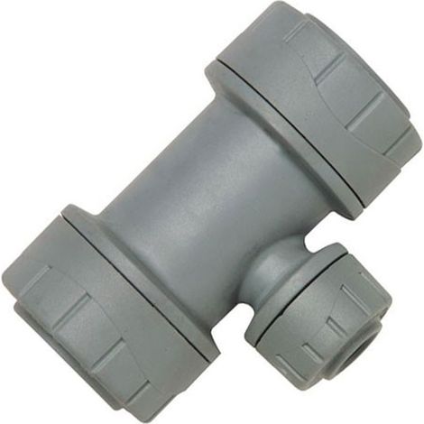 Polypipe PolyPlumb PB112210 22mm x 22mm x 10mm Reduced Branch Tee - Grey Single