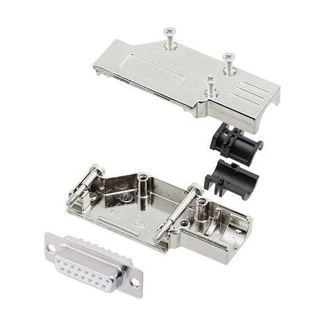 encitech DCMR15-FK-DMS-W-K 6355-8065-32 Kit embase SUB-D femelle 90 ° Nombre de pôles: 15 fût à soud