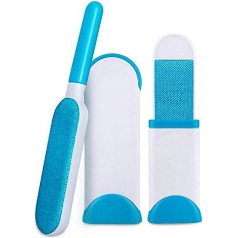 (Bleu) Pet Dog Cat Hair Remover, Pas de recharges et pas de déchets, Amélioré réutilisable Pet Hair Remover Brosse Aide à domicile (1/5)