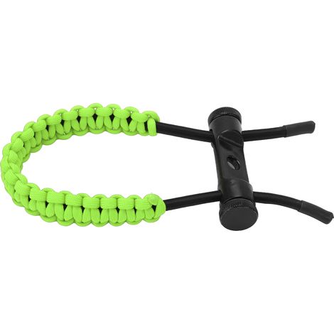 Sangle de poignet réglable pour arc à poulies, corde tressée pour entraînement exercice vert (1/5)