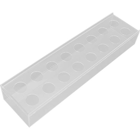 Vase en acrylique transparent multi-trous, long rectangle élégant 40 cm, décoration table mariage maison salle à manger (1/5)