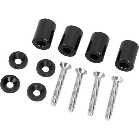 Kit 4 Cales de Relevage en Alliage Aluminium Anodisé Dur pour Aération Capot Moteur Auto 6 mm Noir (1/5)