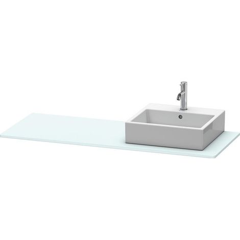 Console Duravit XSQUARE 16x1400x550mmavec découpe droite Bleu clair mat