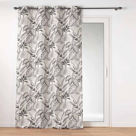 Rideau à œillets polyester feuillage 140x260 (1/4)