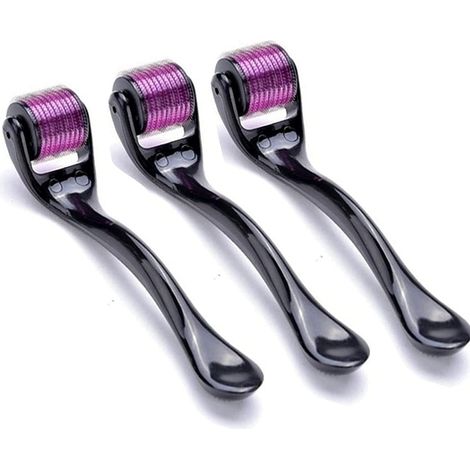 Derma Roller - 540 Aiguilles En Titane - Pour Visage Et Corps - Usage Domestique - 3 Pièces (1/5)