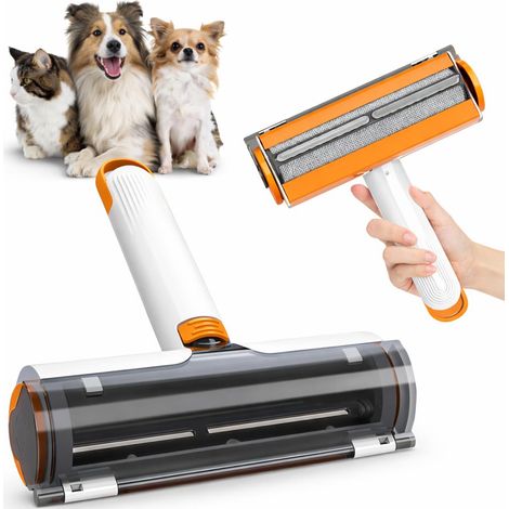 Éliminateur de poils pour meubles avec rouleau auto nettoyant réutilisable pour canapé tapis et sièges de voiture (1/5)