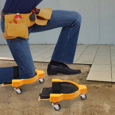 2 Stück Multifunktions-Rad-Knie-Schutz-Kissen, ausgestattet mit 360 ° Rotationsrad, Knie-Schutz-Werkzeug, geeignet für Situationen, in denen lange Knie, 28  22  11cm