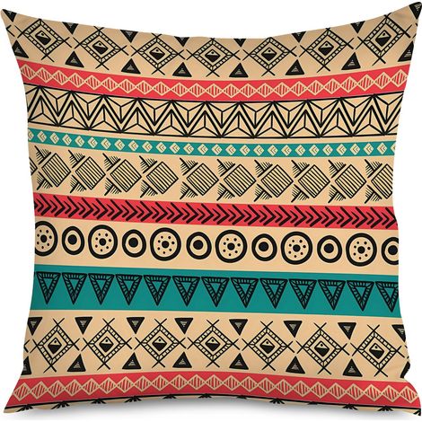 Housse de Coussin with motifs mandala fleuri, bohème (1/5)