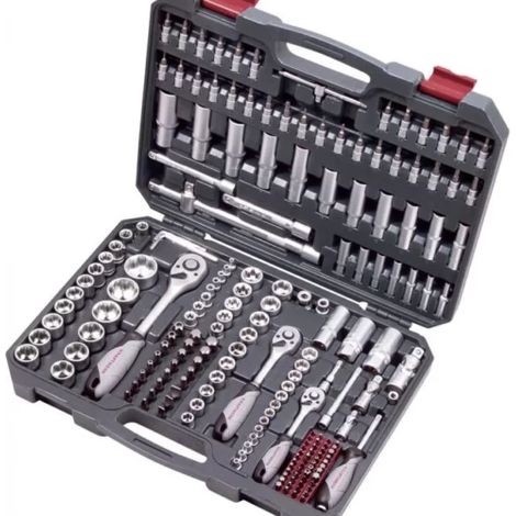 Kraftwerk – Coffret multi-outils 200 pièces – Douilles Super-Lock 4-32mm – Embouts Torx, Phillips et Pozidriv – Pour chantiers humides et espaces confinés (1/2)
