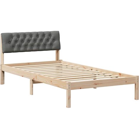 Maison Exclusive - Estructura de cama Negro y gris oscuro 100 x 2 (1/5)