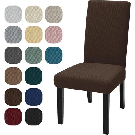 Stuhlhussen 6er Set, Stretch, Universal, Waschbar, Anti-Rutsch, für Bankett & Büro (1/5)