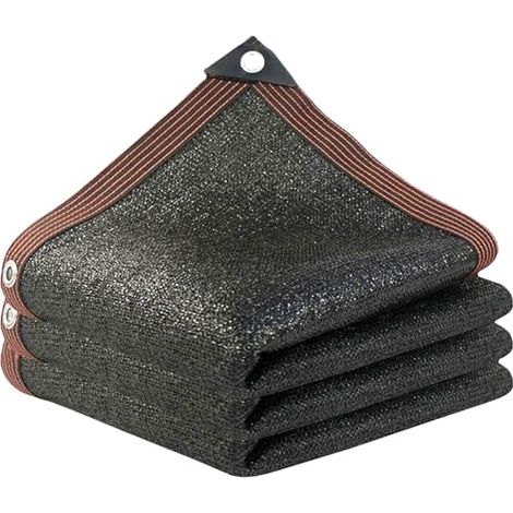 Malla de sombreo con ojales - Protección solar rectangular duradera para balcón, terraza, flores y plantas - 2 x 10 m (1/5)