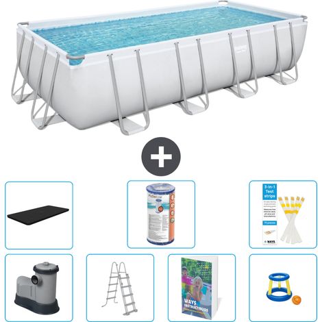 Bestway Bestway Power Steel Rectangulaire - 549x274x122 cm - 8-pièces S541 (1/3)