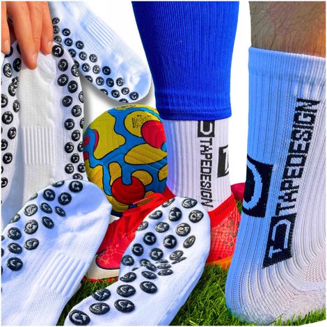 Fußballsocken, rutschfest, Größen 39-46, Sport, weiß, Trainingssocken