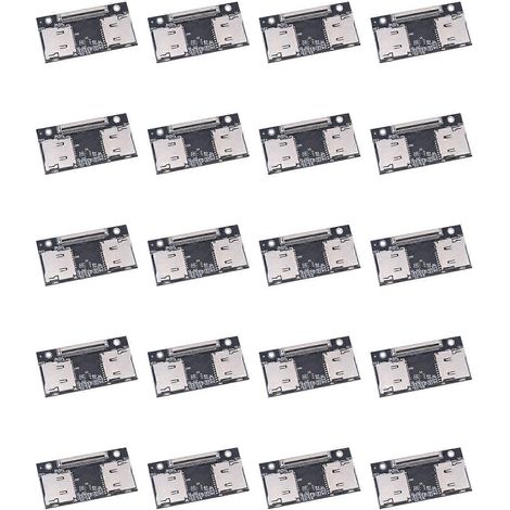 Carte adaptateur 20X TF, double carte TF vers ZIF, carte de connexion anti-interférences, compatible avec les ordinateurs et les consoles de jeux (1/5)