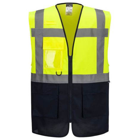 Chaleco ejecutivo de alta visibilidad y contraste ES1 Essential PORTWEST ES076 XXL Amarillo/Marino