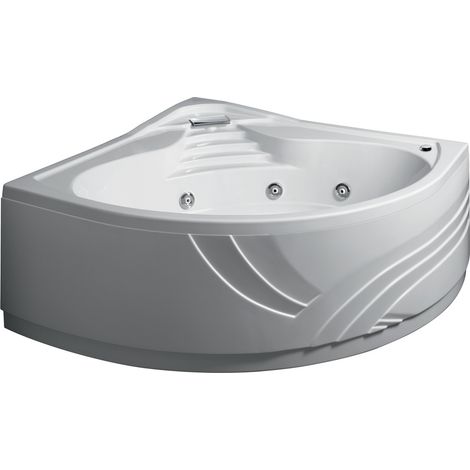 Vasca angolare con idromassaggio e pannello mod. cipro cm. 140 x 140 (1/5)
