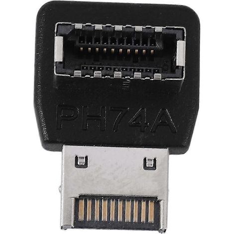 Carte mère d'ordinateur, interface USB 3.1 de type E, coude à 90 degrés, connecteur USB-C avant installé (1/5)