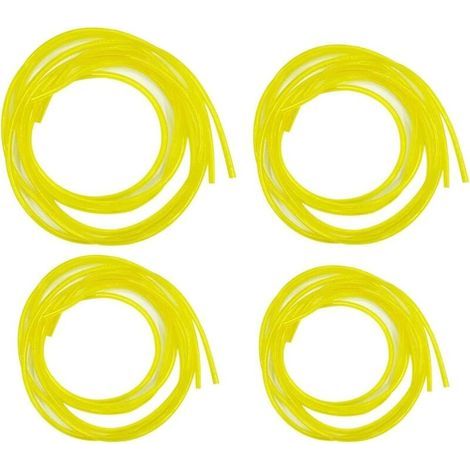 4 Pièces Tuyaux d'Essence Longueur 1 m Universel Tuyau de Conduite de Carburant Outils de Jardin Jaune Transparent pour Souffleur Coupe-bordure Tronçonneuse Tondeuse à Gazon (1/5)